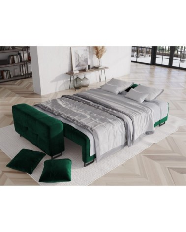 Canapé 3 places en velours vert bouteille