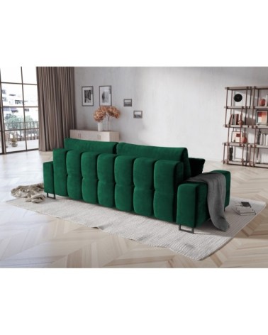 Canapé 3 places en velours vert bouteille