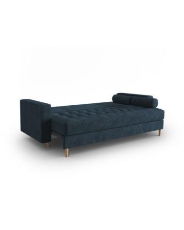 Canapé 3 places en tissu structuré bleu foncé