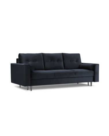 Canapé 3 places en velours bleu foncé