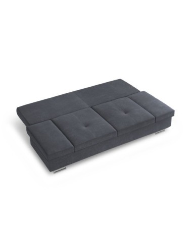 Canapé 2 places en tissu structuré bleu