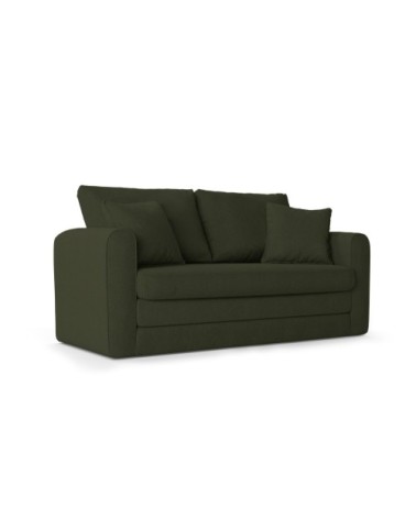 Canapé 2 places en tissu structuré vert