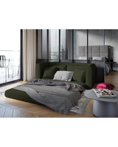 Canapé 2 places en tissu structuré vert