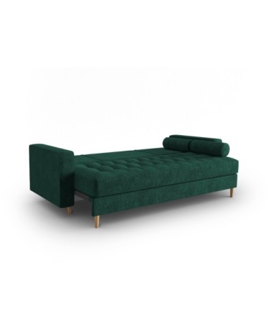Canapé 3 places en tissu structuré vert bouteille