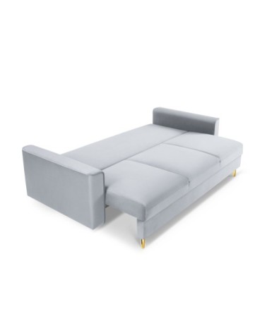 Canapé 3 places en velours bleu clair