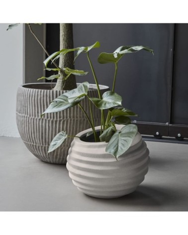 Cache-pot en argile blanc d36
