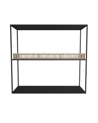 Console en métal et bambou