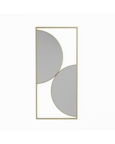 Miroir mural en métal couleur or