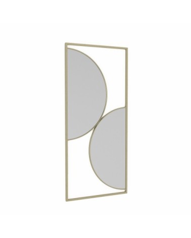 Miroir mural en métal couleur or