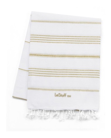 Fouta en coton peigné BIO Bouton d'Or 95 x 180 cm