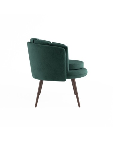 Fauteuil en velours vert forêt