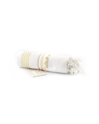 Fouta en coton peigné BIO Bouton d'Or 95 x 180 cm