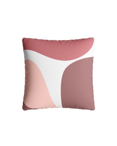 Coussin carré rose déhoussable 40x40cm