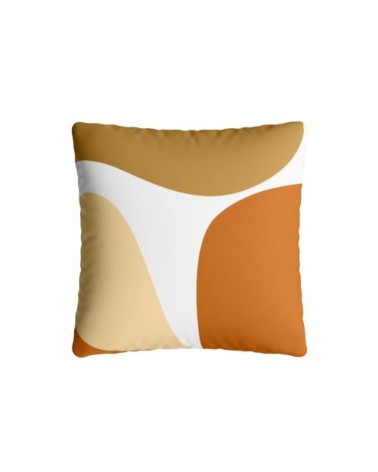 Coussin carré camel déhoussable 40x40cm