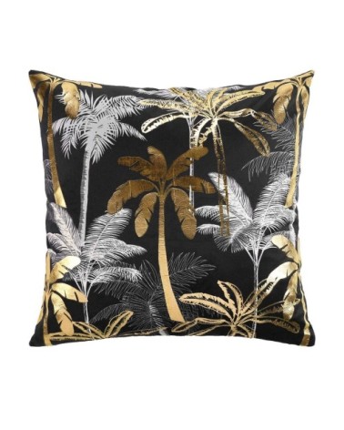 Housse de coussin effet velours or 60x60cm
