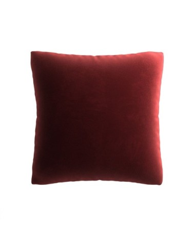 Coussin en velours bordeaux 45x45cm
