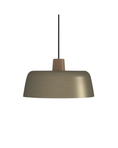 Luminaire suspension en métal or et bois