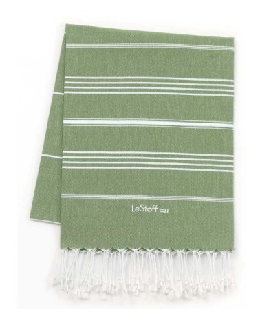 Fouta en coton peigné BIO Olive 95 x 180 cm