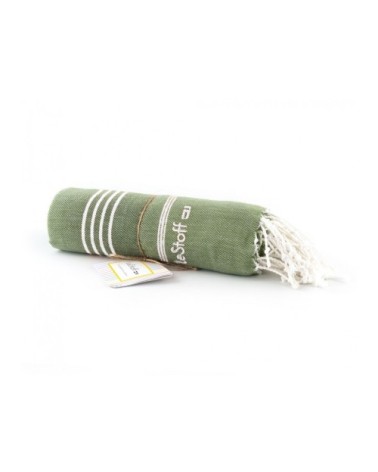 Fouta en coton peigné BIO Olive 95 x 180 cm