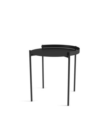 Table d'appoint en métal noir
