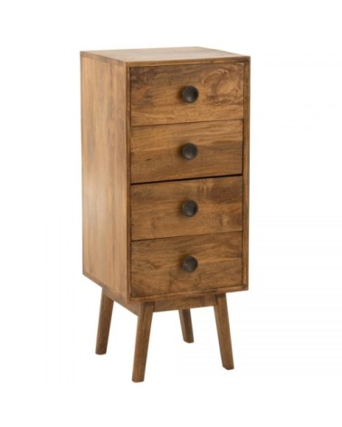 Commode 4 tiroirs en bois de manguier