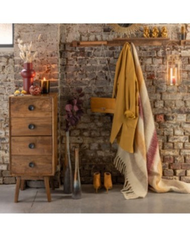 Commode 4 tiroirs en bois de manguier