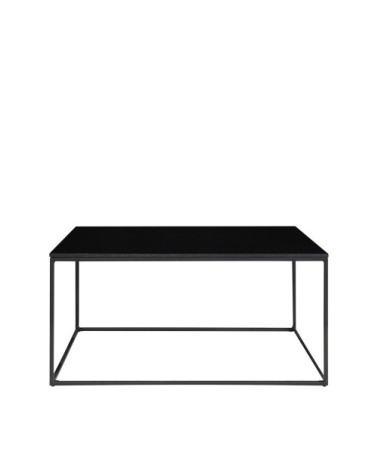 Table basse en métal et bois noir