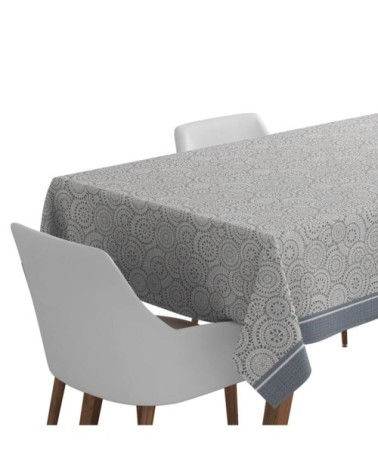 Nappe coton et lin Gris 170x300 cm