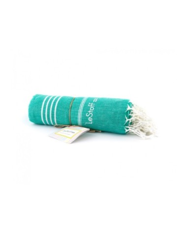 Fouta en coton peigné BIO Turquoise 95 x 180 cm