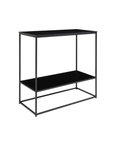 Console minimaliste en bois et métal 80x80cm noir