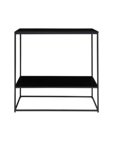 Console minimaliste en bois et métal 80x80cm noir