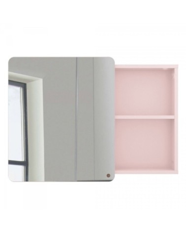 Miroir placard salle de bain 58x80cm en bois rose