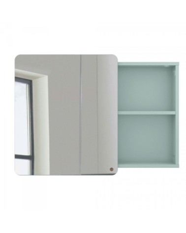 Miroir placard salle de bain 58x80cm en bois vert