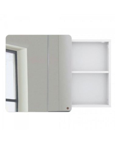 Miroir placard salle de bain 58x80cm en bois blanc