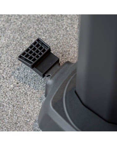 Parasol déporté rotatif 3x3m simple inclinaison gris clair