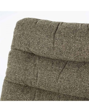 Chaise moderne rembourrée en tissu matelassé marron