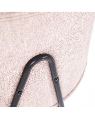 Chaise salle à manger moderne en tissu rose