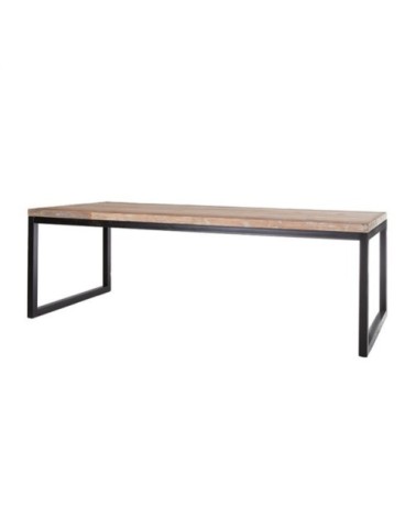 Table à manger rectangulaire 160x90cm en bois recyclé