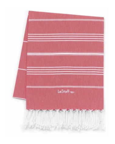 Fouta en coton peigné BIO Rouge 95 x 180 cm