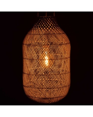 Abat jour cylindrique en rotin blanc