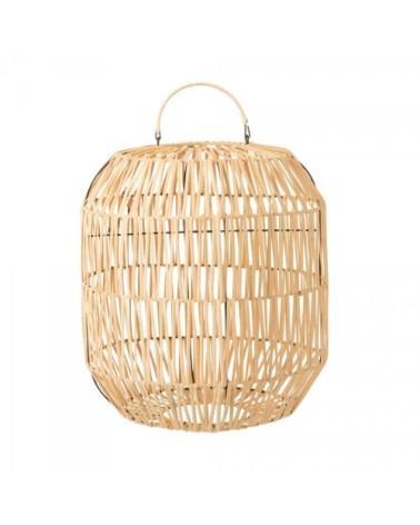 Abat-jour bohème en rotin naturel