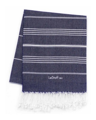 Fouta en coton peigné BIO Navy 95 x 180 cm