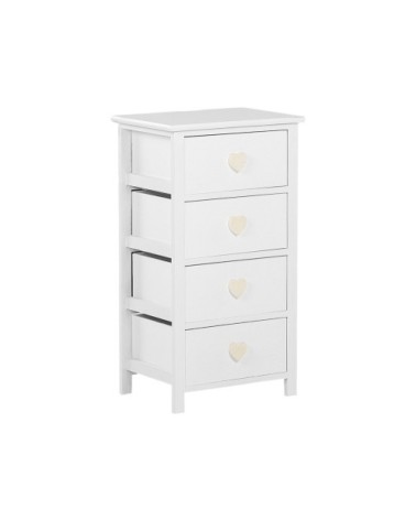 Chiffonnier blanc 4 tiroirs