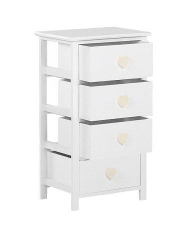 Chiffonnier blanc 4 tiroirs