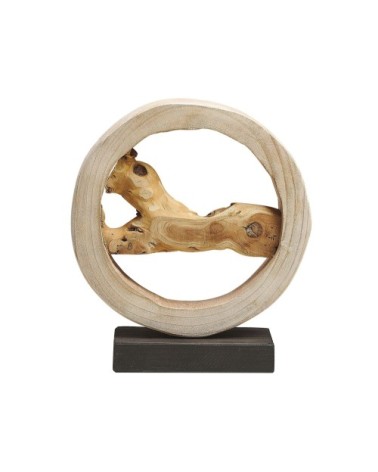 Figurine décorative en bois clair 34 cm