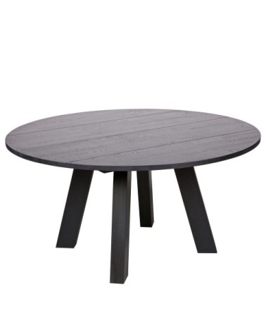 Table à manger ronde D150cm noir