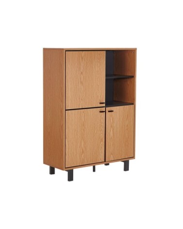 Commode haute effet bois de chêne