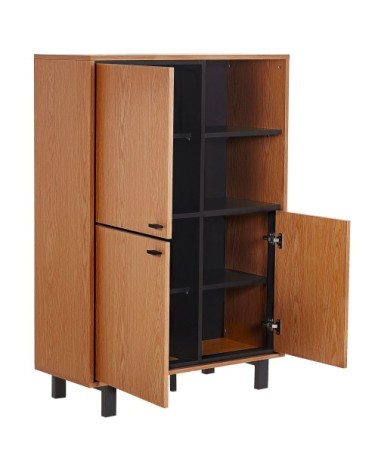 Commode haute effet bois de chêne