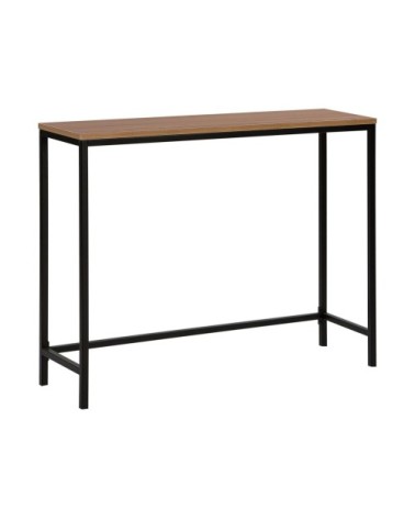 Table console imitation bois foncé