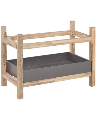 Etagère de jardin effet béton gris 2 niveaux